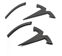 Tesla Model 3 Emblem Accessories Front Trunk Rear Trunk Logo Cover Sticker Badge Decals 2Pcs/Set (Black)