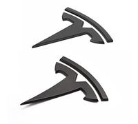 Tesla Model 3 Emblem Accessories Front Trunk Rear Trunk Logo Cover Sticker Badge Decals 2Pcs/Set (Black)