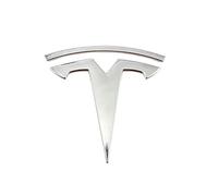 Tesla Model 3 Emblems，Front Hood and Rear Trunk Replacement Emblems for Tesla Model 3，3D Metal Emblem Kit (2 pcs., Chrome)