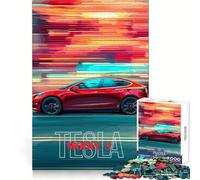 Tesla Model Speed 1000 Piece Jigsaw Puzzle for Teenagers Reason Skill Toy Stress Free Exact Cut Lovely Present (38x26cm)