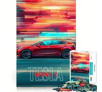 Tesla Model Speed 1000 Piece Jigsaw Puzzle for Teenagers Reason Skill Toy Stress Free Exact Cut Lovely Present (38x26cm)