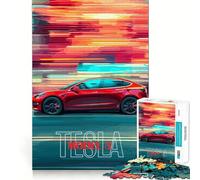 Tesla Model Speed for Adults 1000 Piece Jigsaw Puzzle Pure Logic Toy Peaceful Time Sharp Cut Heartfelt Gift (50x75cm)