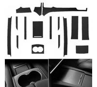 Tesla Model X/S Carbon Fiber Center Console Wrap Vinyl - Glossy Interior Trim Sticker (2012-2021, Left-Hand Drive)