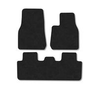 Tesla Model Y (2020+) Car Mats Accessories Tailored Fit Carpet Floor Mats Non Slip Black Trim Full Coverage Compatible Accessory Front Rear Set Anti Slip Granulated Backing Hand-Finished