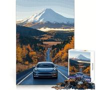 Tesla on Mountain Road 1000 Piece Jigsaw Puzzles for Adults Brain Tease Toy Relax Time Perfect Cut Memorable Gift (50x75cm)