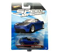 Tesla Roadster Blue Hot Wheels Speed Machines 2012 1:64 T4439 Diecast Toy Car