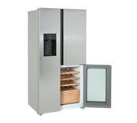 Tesla T Door Fridge Freezer in Stainless Steel, Silver