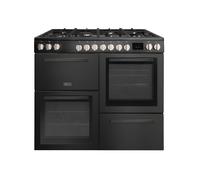 Tesla T100MCDFRCB 100cm Dual Fuel Range Cooker - BLACK
