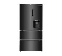 Tesla T571FRDB French Style Fridge Freezer With Water Dispenser Non Plumbed - BLACK