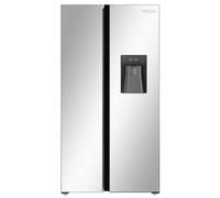 Tesla 582 Litres Side-By-Side American Fridge Freezer - Inox