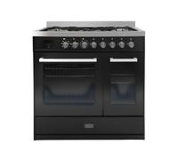 Tesla T90DDFRCB - 90cm Double Cavity Dual Fuel Range Cooker