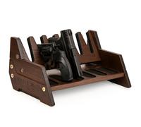 Teslyar Wood Pistol Rack for Gun Safe - Gun storage for 6 Handguns or Revolvers - Gun Safe Accessory - Gun Safe Organizer Cabinet Storage - Handmade from Ash Wood - Great Idea Gifts for a Gun Lover