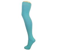 Tesmark 3 Pairs Multi-Pack Plain Ladies Over The Knee High Socks for Women Fancy Dress Thigh High Socks in Assorted Colours Long Socks UK Size 4-7 (One Size, Aqua)