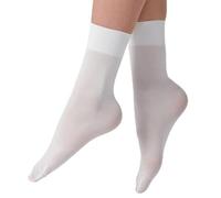 Tesmark 6 X Pairs 60 Denier Dance Socks for Girls Ultimate Fit & Flexible Assorted & Pink Ballet Socks Tailored for Dancers Ballet Sock for Girls (7-10 Years, White)