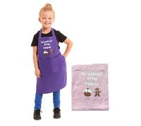 Tesmark Grandma's Little Helper Apron for Kids Ideal for Cooking Baking Painting Pottery Drawing Culinary Kitchen and Craft Activities Perfect for Junior Artists and Chefs (Baby Pink)