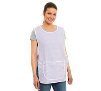 Tesmark Ladies Dogtooth Design With Piping Tabard Apron Overalls Front Pocket Stylish Tabards for Women Casual Aprons for Women to Use in Home Kitchen Restaurants Coffee Shops UK Made (3XL, Pink)