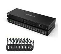 TESmart 16x1 HDMI KVM Switch, 16ports 1U Rack Mount KVM Switch, 4K@30Hz USB2.0 KVM Enterprise-Grade, Support EDID Emulator | Auto Scan | Hotkey Switch | IR Remote| RS232 | IP Control (HKS1601-EB23)