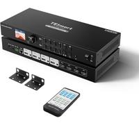 TESmart 4x4 Seamless HDMI Matrix Switch 1920x1080@60Hz Remote Control, Supports Audio Splitting, Preview Mode, RS-232, LAN Control, Rename Port