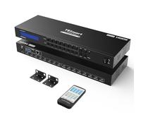TESmart HDMI Matrix 8x8 4K@30Hz 8 in 8 out HDMI Splitter, 8 Port Switch, EDID Emulator, RS232/LAN Port, Power off Memory, Scene Preset, with Remote, Rack Ears and IR Extension Cable