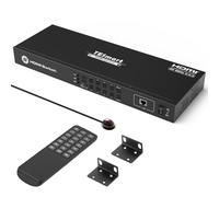 TESmart HDMI Switch 8 Port, 8x1 4K@60Hz HDMI Switcher, with EDID Emulator, RS232/LAN Port, HDCP 2.2, Auto Scan, Auto Detection, 8 In 1 Out Switch for 8 Computers with Rack Ears and IR Remote