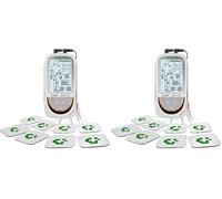 TESMED Rechargeable 3-in-1 TENS Unit EMS Muscle Stimulator & Muscle Massager, Designed for Pain Relief and Muscle Stimulation, 73 Programs, 2 Customizable, 8 Electrodes (TE-880R Plus) (Pack of 2)