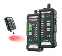 TESMEN TLP-528D Network Cable Tester and VFL Fiber Optic Meter with 2.5mm Universal Connector, RJ45 Ethernet Wire Tracer for CAT5/CAT6 with Continuity Testing, LAN/TEL Line Finder & Home Repair