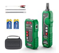 TESMEN TLP-900AR Network Cable Tester, RJ11 RJ45, for CAT5/6/POE/STP, Multi-function Cable Tracer with Pairing, Continuity, QC&NCV, Suitable for Ethernet, Telephone, Wire maintenance and sorting-Green