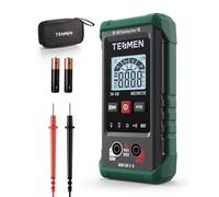TESMEN TM-510 Digital Multimeter, 4000 Counts, Smart measurement, Auto-Ranging Voltage Tester; Voltmeter with Non-Contact Voltage Function, Measures AC/DC Voltage, Resistance, Continuity - Green