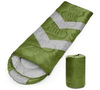 Tesmien Sleeping Bag for Adults & Kids 3-4 Season Warm Weather and Winter Lightweight, Waterproof for Teens, Men's Indoor & Outdoor Camping/Traveling/Hiking, Army Green+Grey