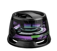 Tesmoc B2u RGB Magnetic Bluetooth Speaker, G200 Mini Speaker for Metal Surface, Multifunctional Cell Phone Stand Wireless Speaker with Strong Magnet for Camping, Desk Decor(Black)