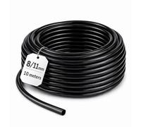 Tesmotor Micro Drip Irrigation Tube, I.D 8mm/O.D 11mm Garde Watering Tube Line for DIY Automatic Irrigation System, Flexible Durable & UV-Proof Irrigation Pipe (10M)