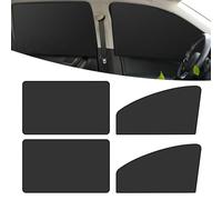 Tesnaao 4 PCS Car Side Window Sun Shade Replacement, 33CM x 48CM x 62CM Front Side Window Protectors, 80CM x 48CM Vehicle Rear Window Curtain, Universal Accessories for Most Cars (Black)
