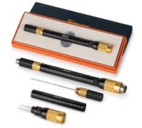 Tesonway 4-in-1 Cigar Draw Enhancer Tool Kit with Cigar Punch Tool, Twin Nubber, Stainless Steel Cigar Double End Punch, Cigar Tools and Accessories with Gift Box