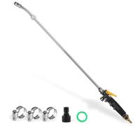 Tesony 29 Inch Sprayer Wand Replacement, Universal Pump Sprayer with 3/8" Brass Barb, Stainless Steel Adjustable Garden Spray Wand for Tank Sprayer with Shut Off Valve, Quick Connector, Hose Clamps