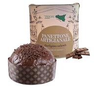 Tesori di Sicilia Artisan Chocolate Panettone from Sicily 1Kg, "Ù Ciauru di Palermo" Package includes Panettone and Complimentary Sicilian Playing Cards, Christmas Gift Idea