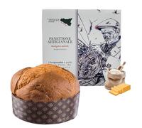 Tesori di Sicilia Artisan Pandoro Panettone, "Nonno Pino" Box as per Sicilian Tradition, Naturally Leavened Panettone 1Kg, Christmas Gift Idea