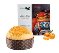Tesori di Sicilia Artisanal Panettone with Sicilian Mandarins, "A donna Lisabetta" Box, Naturally Leavened Panettone 1Kg, Christmas Gift Idea