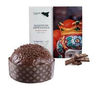 Tesori di Sicilia Sicilian Chocolate Artisan Panettone, "A donna Lisabetta" Box, Naturally Leavened Panettone 1Kg, Christmas Gift Idea