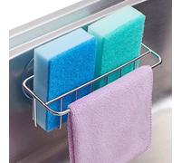 Sink Caddy Sponge Holder + Dish Cloth Hanger 2 in 1 with Upgraded Suction Cups, SUS304 Stainless Steel Rust Proof
