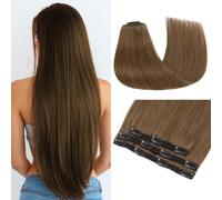 TESS Clip in Hair Extensions for Women UK 3PCS 11Clips #04 Medium Brown 10 inch