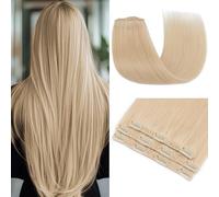 TESS Clip in Hair Extensions for Women UK 3PCS 11Clips #60 Platinum Blonde 18 inch
