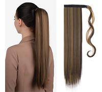TESS Ponytail Extension 32 Inch,Hair Extensions Clip in Long Straight Synthetic Wrap Pony Tails Hair Pieces for Women(#4AP27A)