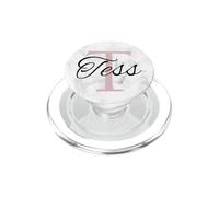 Tess Rose Pink Monogram Letter T Girls PopSockets PopGrip for MagSafe
