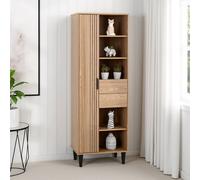 Tessa 1 Door 2 Drawer Bookcase Natural Oak Effect