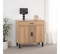 Tessa 2 Door 1 Drawer Sideboard Natural Oak Effect