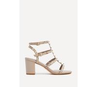 Tessa Taupe Studded Block Heeled Sandal Linzi Taupe 3-Standard Fit