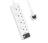 TESSAN Extension Lead with USB C Slots, 4 Way Multi Plug Extension Sockets with Individual Switch, Wall Mountable Extension Cable 2M, 3250W Multiplug Power Strip for Home, Office, School Supplies