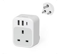 TESSAN South African Plug Adapter, UK to South Africa Plug Adapter with USB