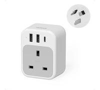 TESSAN UK to Australia Plug Adapter, Australian Travel Adapter with USB C | 4 in 1 Australian Plug Adaptor from UK, New Zealand Travel Adaptor for NZ, Argentina, China, Fiji (Type I)