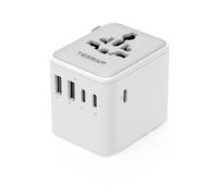 TESSAN Universal Travel Adapter, 28W Worldwide Plug with 2 USBA and 3 USBC | International Travel Adapter for EU, UK, USA, AU, Power Socket Charger for Multi Countries